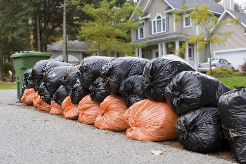 Site clearance professionals managing debris removal